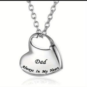 NEW DAD heart cremation urn necklace